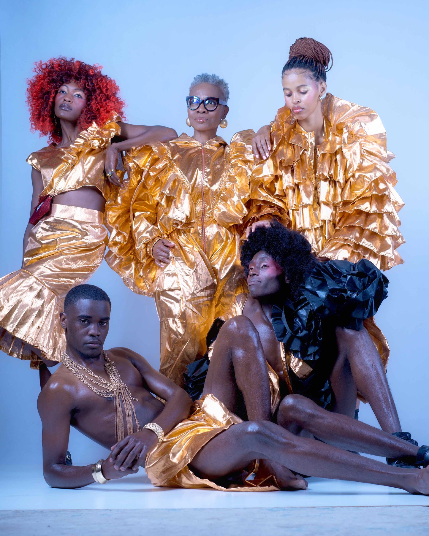 Metallic Gold Statement Frill Jumpsuit – Bold, Glamorous, Unforgettable