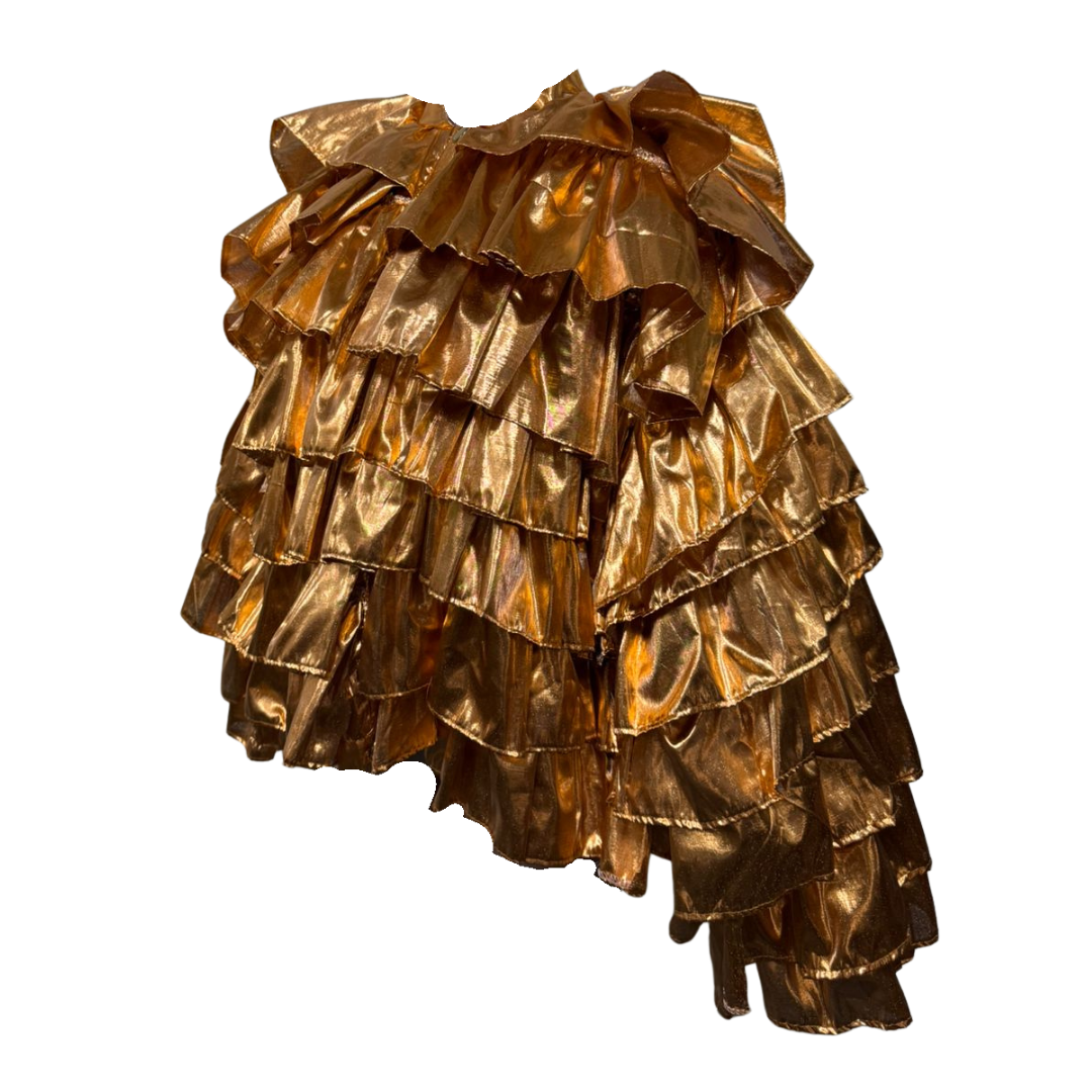 Golden Mirage Layered Ruffle Fantasy Jacket