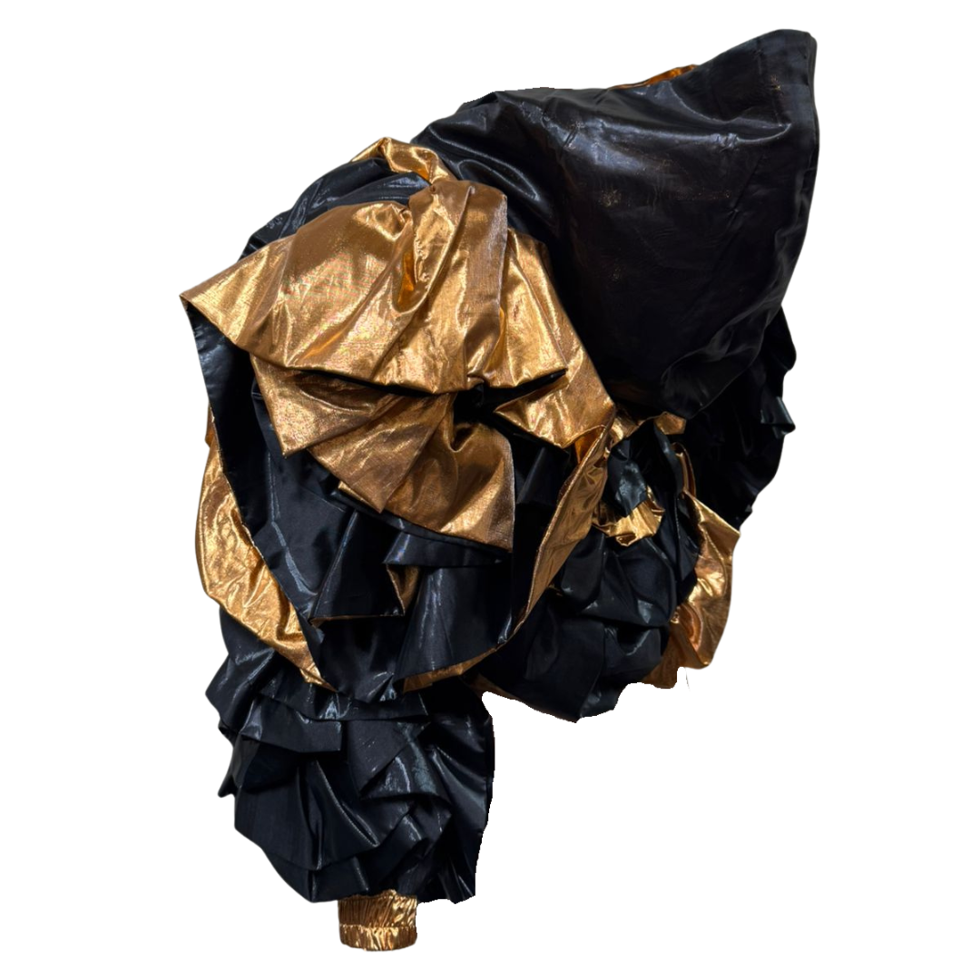 Black & Gold 3D Floral Statement Jacket – Couture Drama Meets Modern Edge