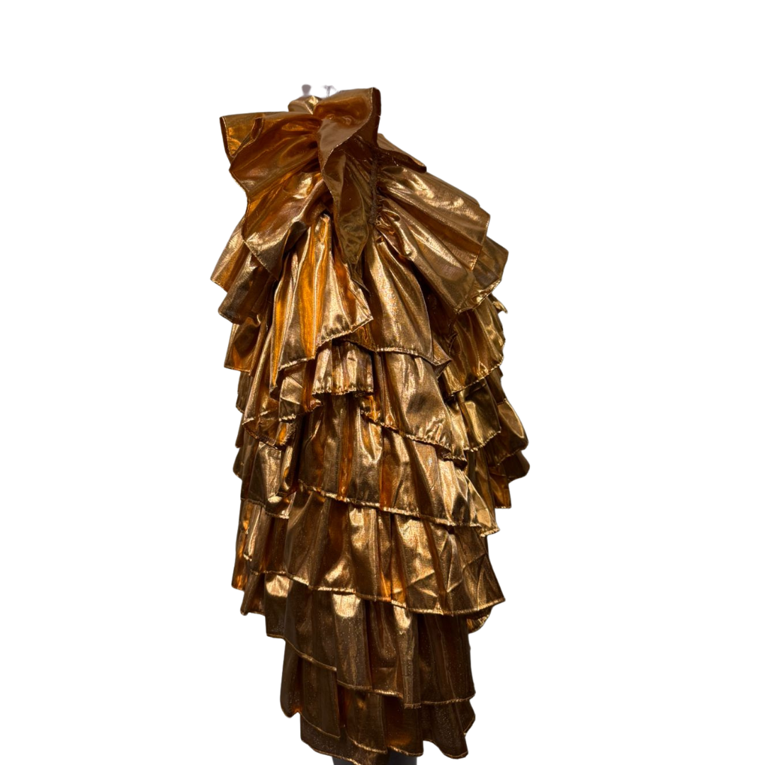 Golden Mirage Layered Ruffle Fantasy Jacket