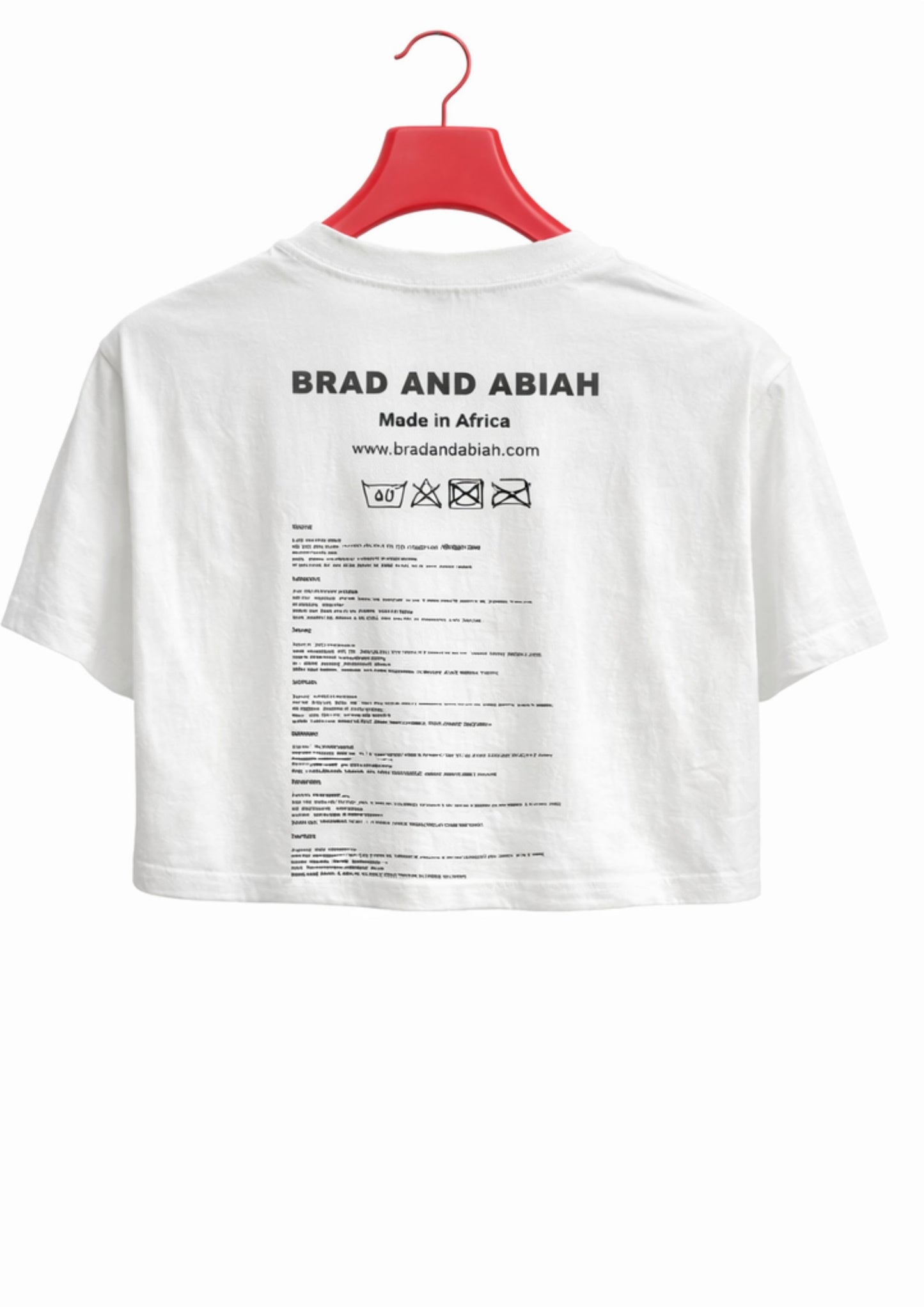 alt="white Carwash e30 325is BMW / tiger graphic tee designer streetwear crop top back South Africa Brad & Abiah AMEN"