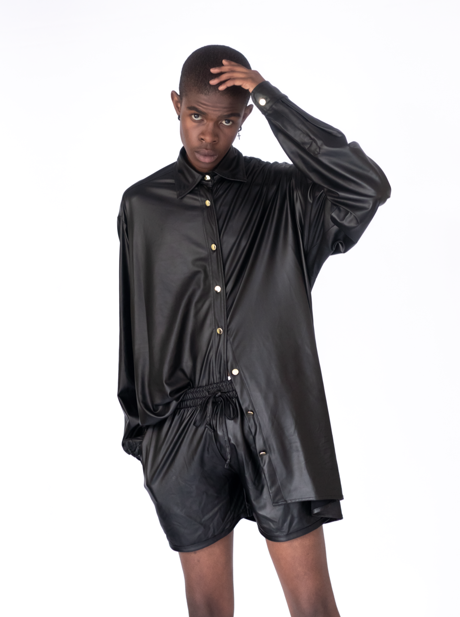 Leather Shirt - MIdnight Collection