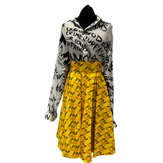Chappies Print Midi Skirt