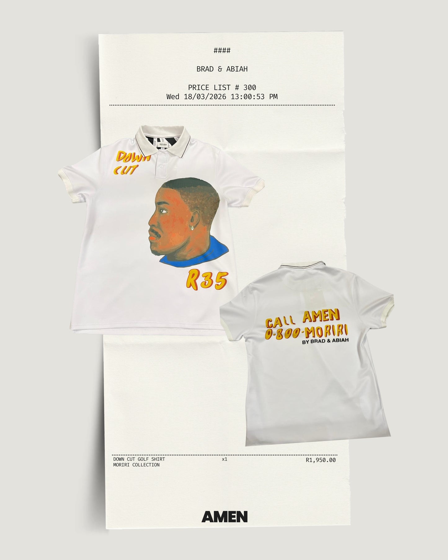 White ‘Down Cut’ Golf Shirt