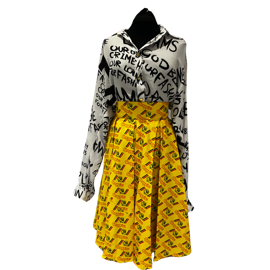 Chappies Print Midi Skirt