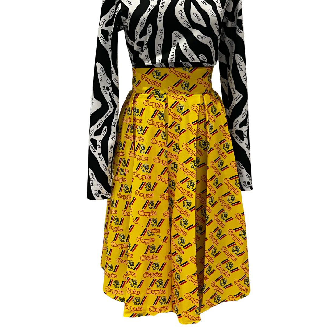 Chappies Print Midi Skirt