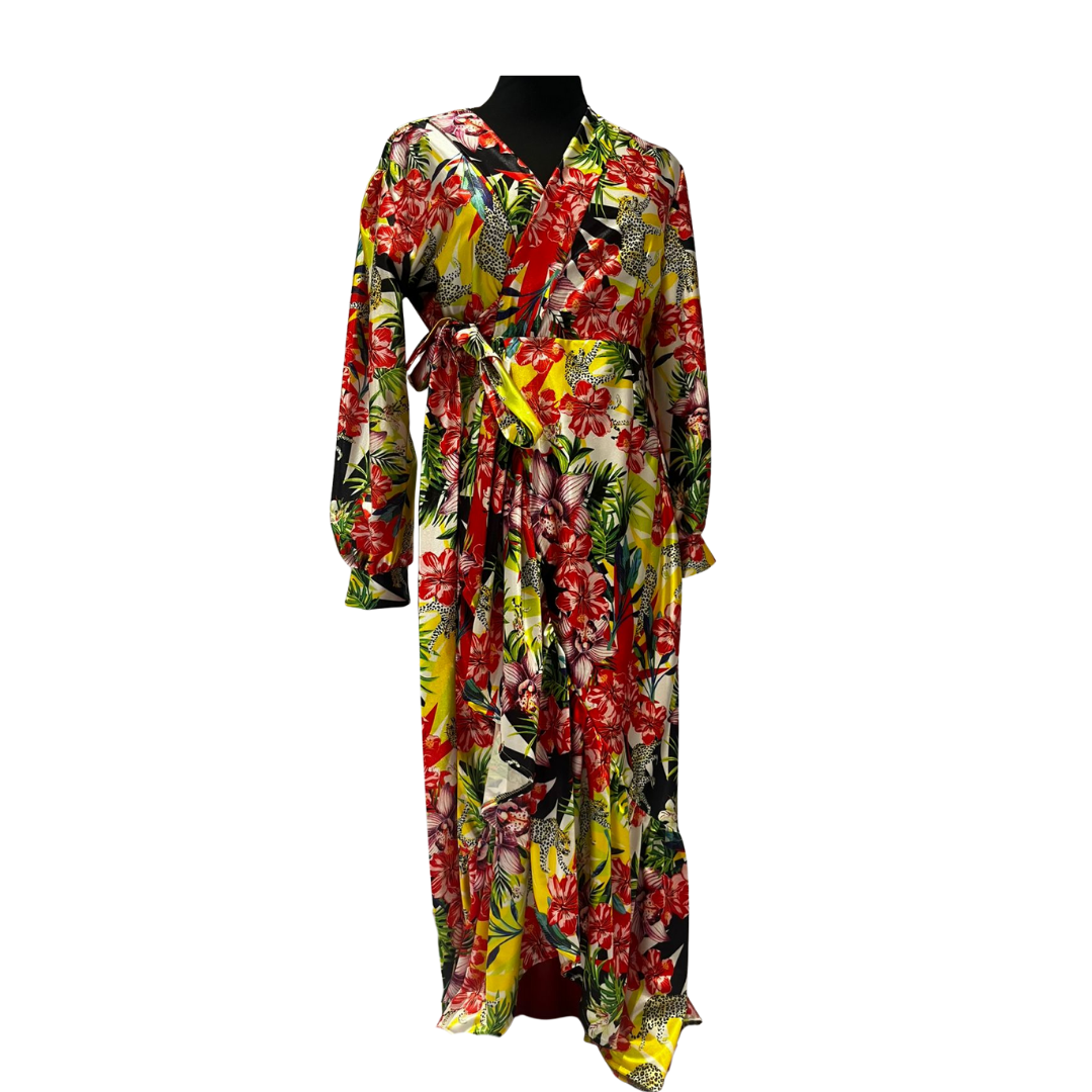 Jungle Tropical Wrap Dress