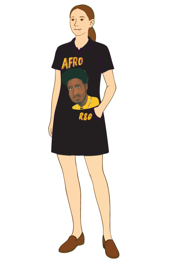 Black ‘Afro’ Golf Dress