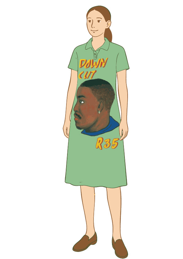 Amen by Brad And Abiah green down cut golf dress