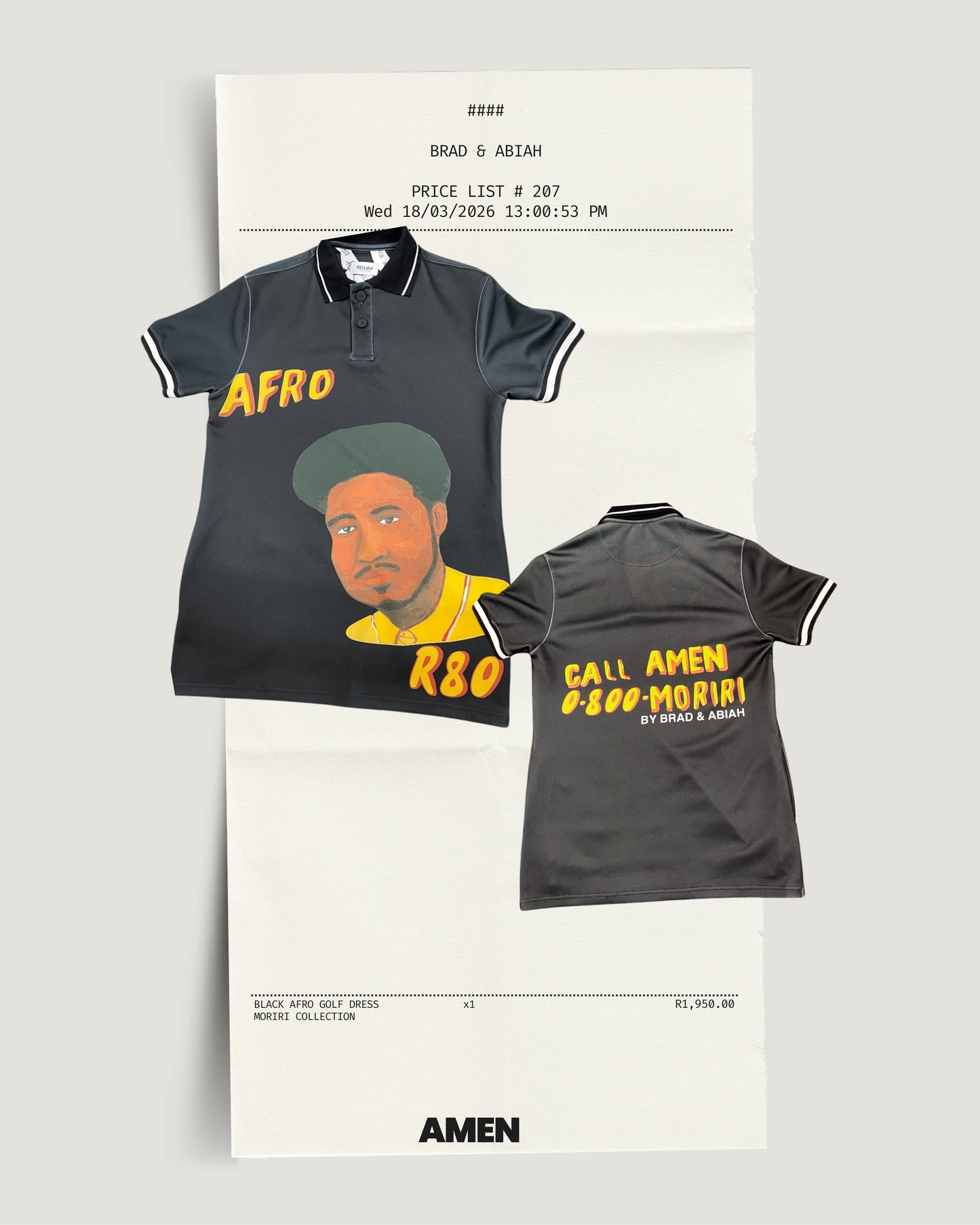 Black ‘Afro’ Golf Dress