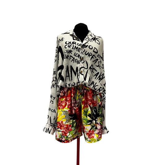 Brad and Abiah Amen hungryboy top and jungle shorts