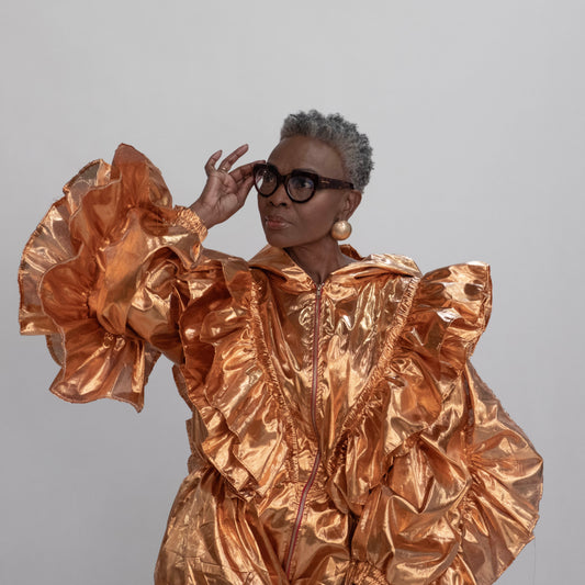 Metallic Gold Statement Frill Jumpsuit – Bold, Glamorous, Unforgettable