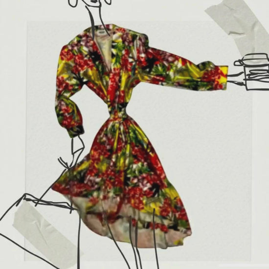 AMEN BY BRAD &ABIAH jUNGLE PRINT DRESS